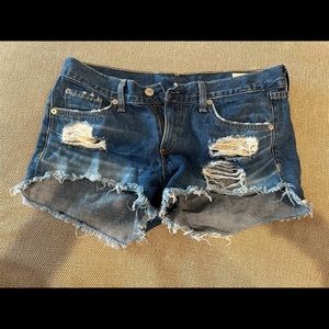 Rag & Bone Cutoff Distressed Denim Shorts Size 26